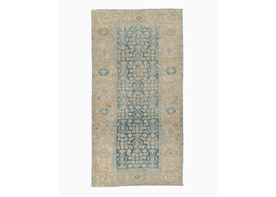 Persian Bidjar Area Rug 4' X 7'6 - Blue - Blue