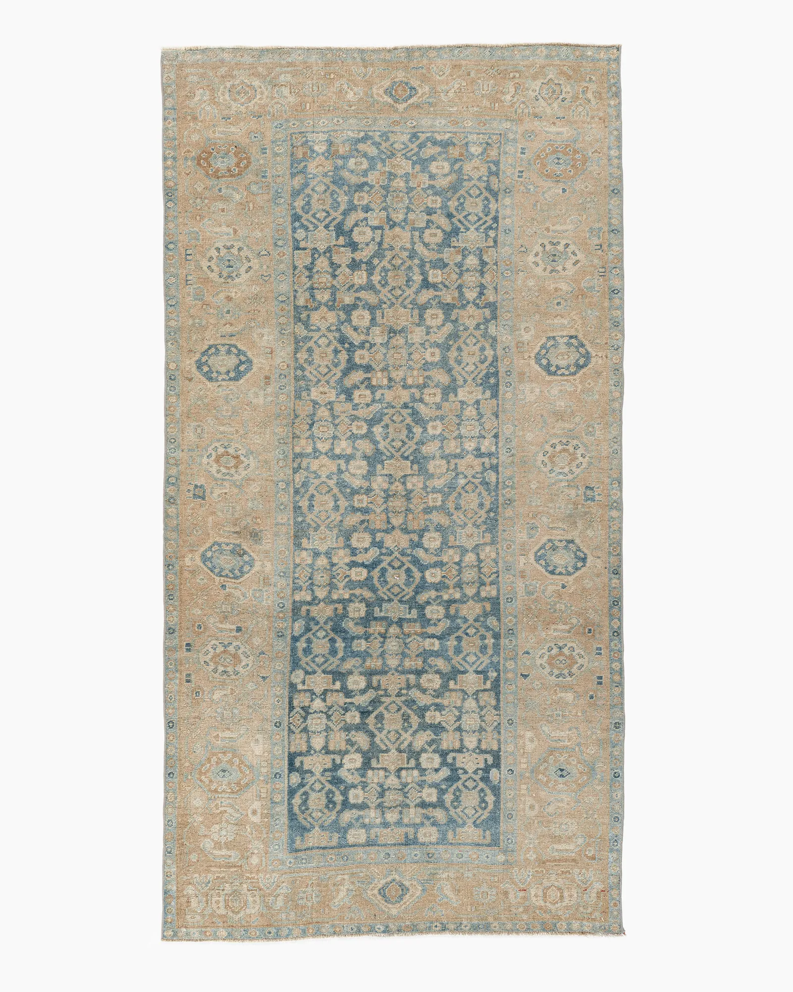 Persian Bidjar Area Rug 4' X 7'6 - Blue - Blue