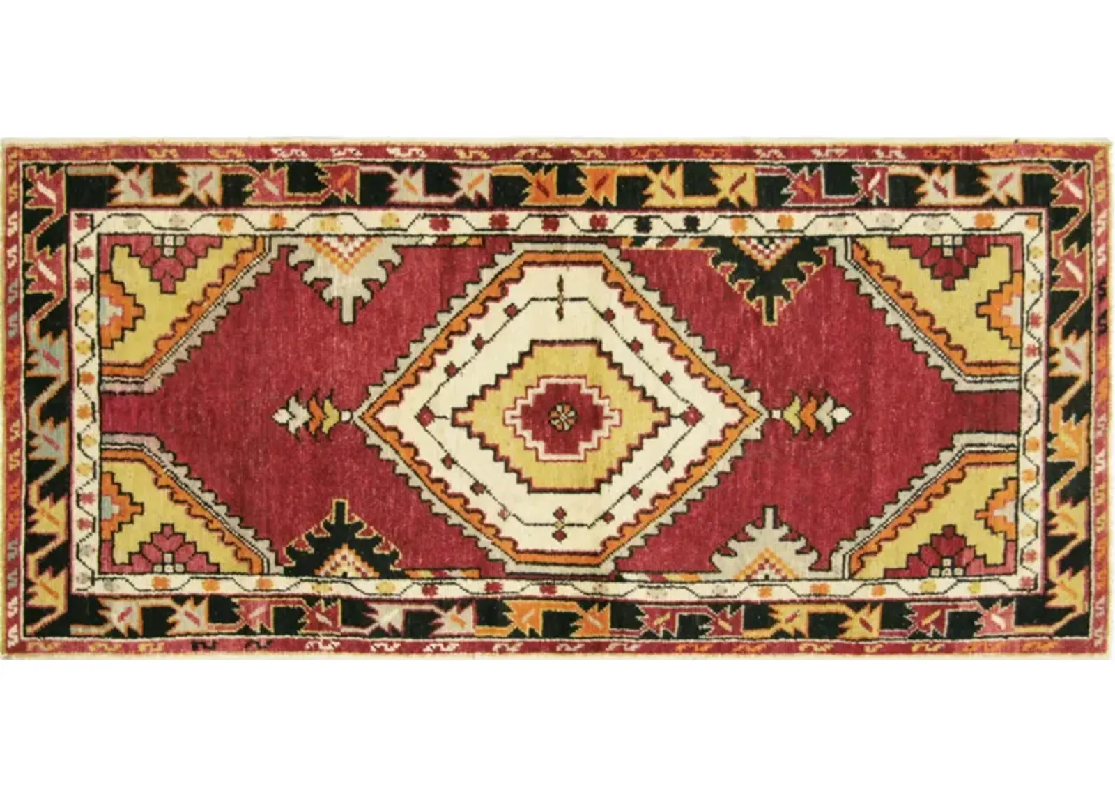 1960s Turkish Oushak Rug - 2'7"x5'6" - Nalbandian - Red - Red