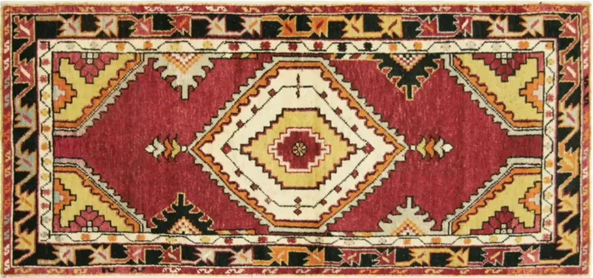 1960s Turkish Oushak Rug - 2'7"x5'6" - Nalbandian - Red - Red