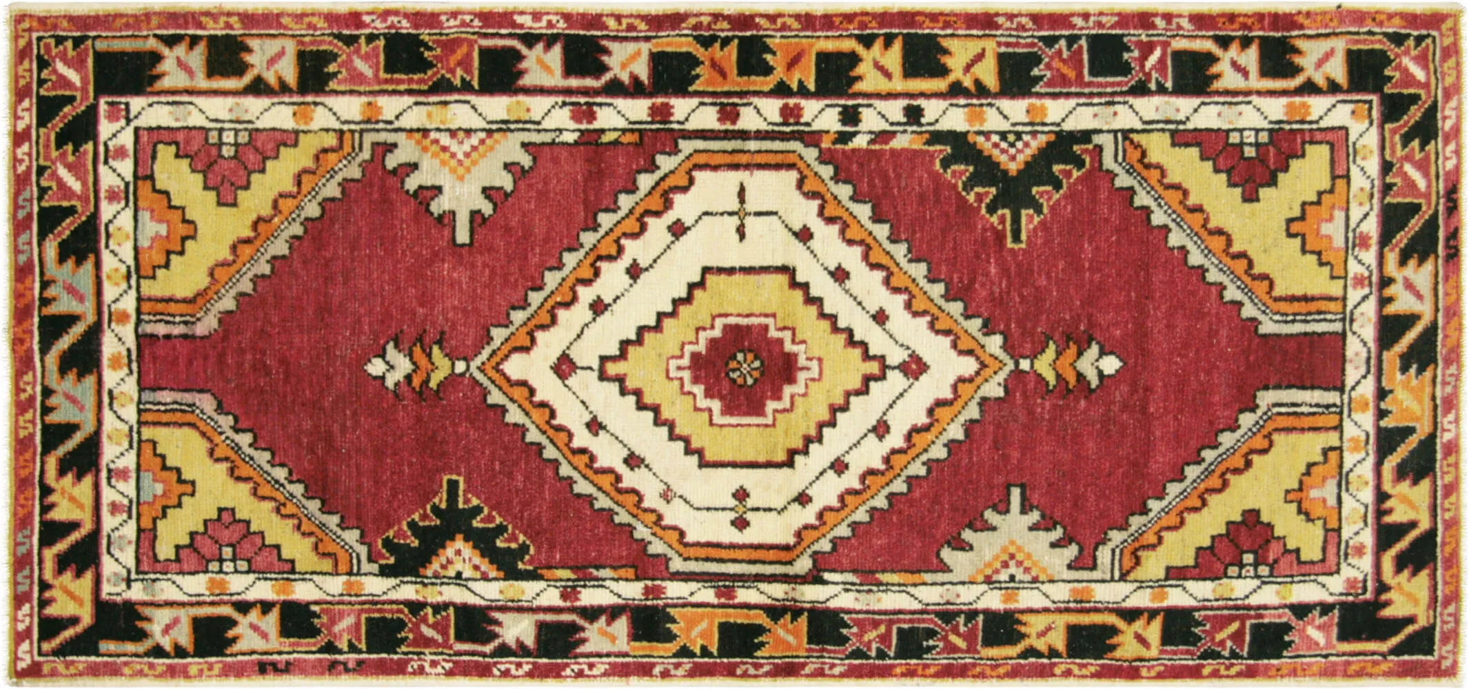 1960s Turkish Oushak Rug - 2'7"x5'6" - Nalbandian - Red - Red