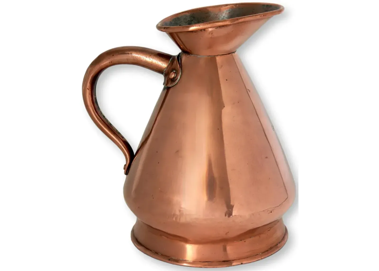 Antiuque English Copper 1/4 Gallon Jug - New England Mercantile - Brown