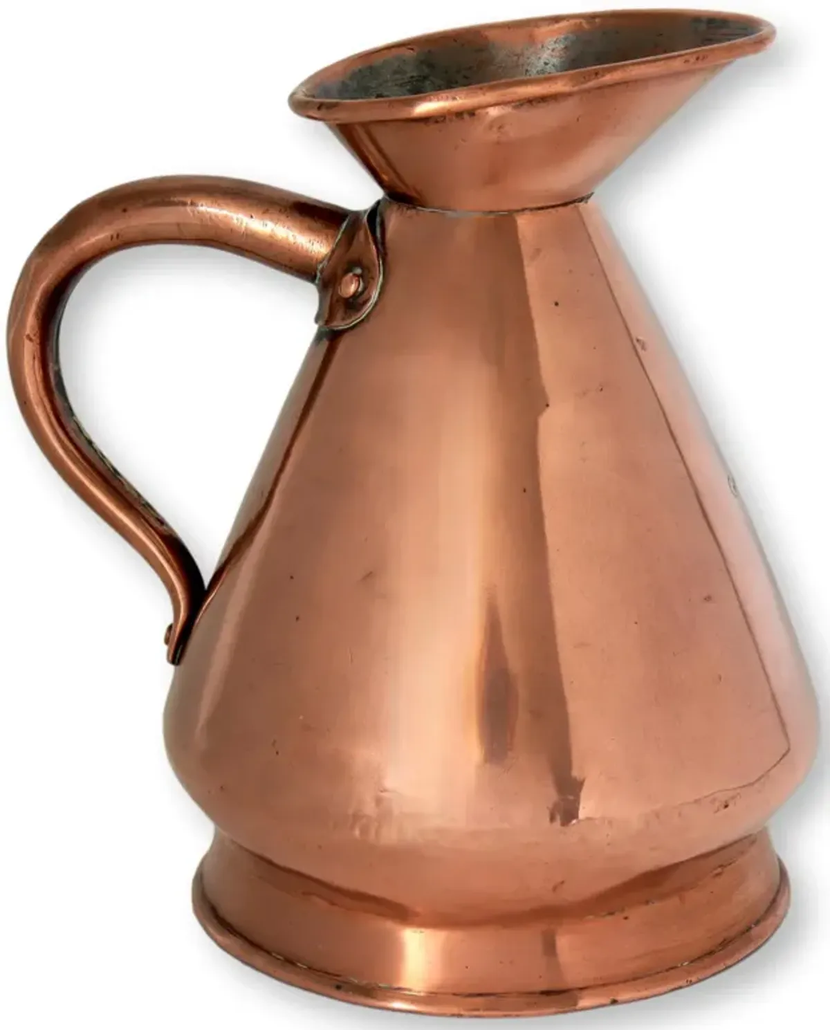 Antiuque English Copper 1/4 Gallon Jug - New England Mercantile - Brown