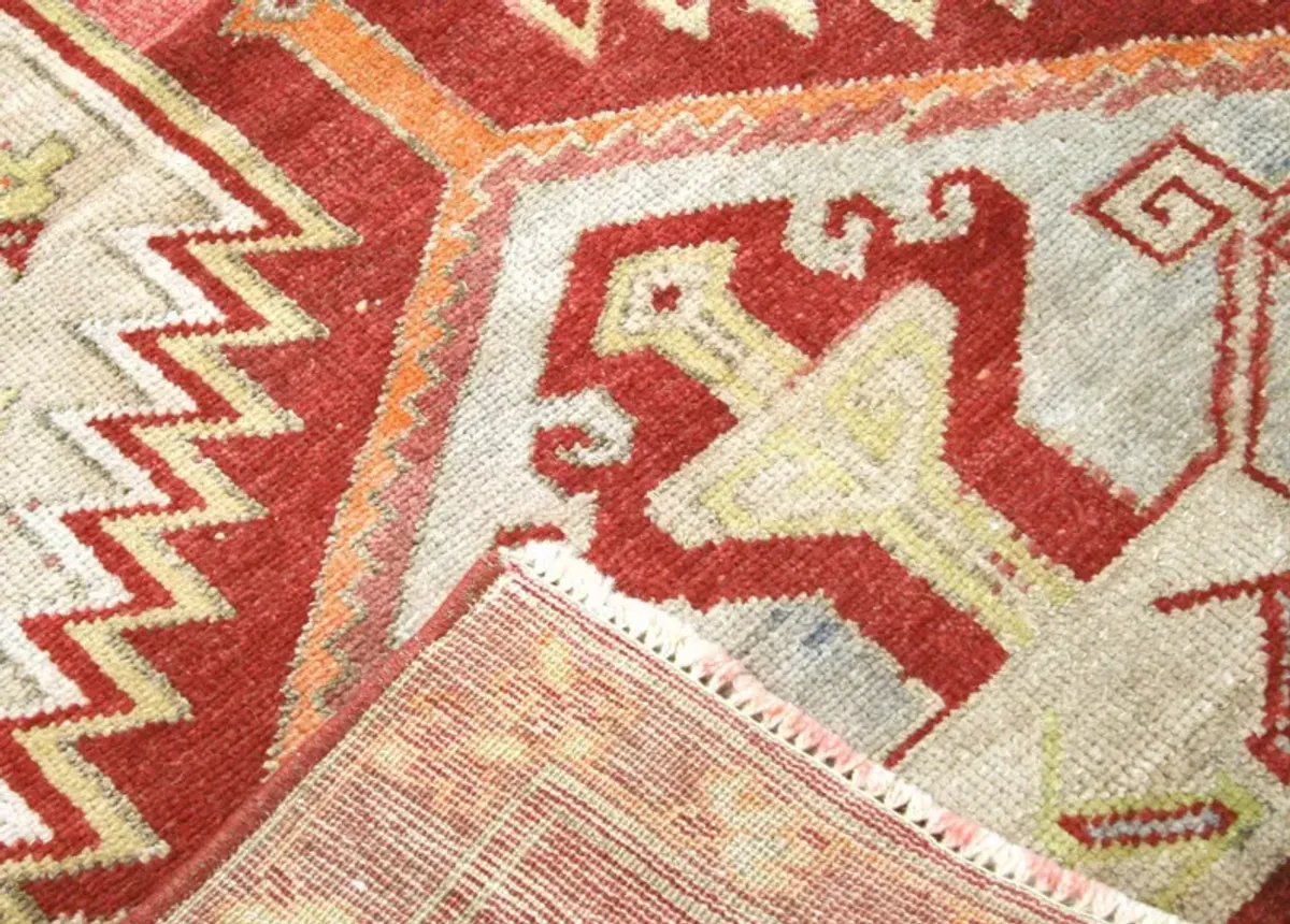 1960s Turkish Oushak Runner - 2'7"x12'11" - Nalbandian - Red