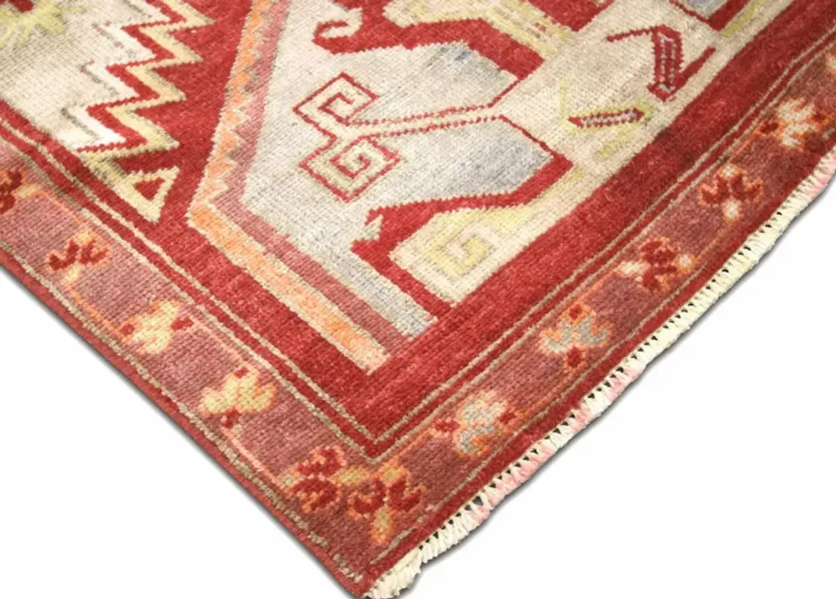 1960s Turkish Oushak Runner - 2'7"x12'11" - Nalbandian - Red