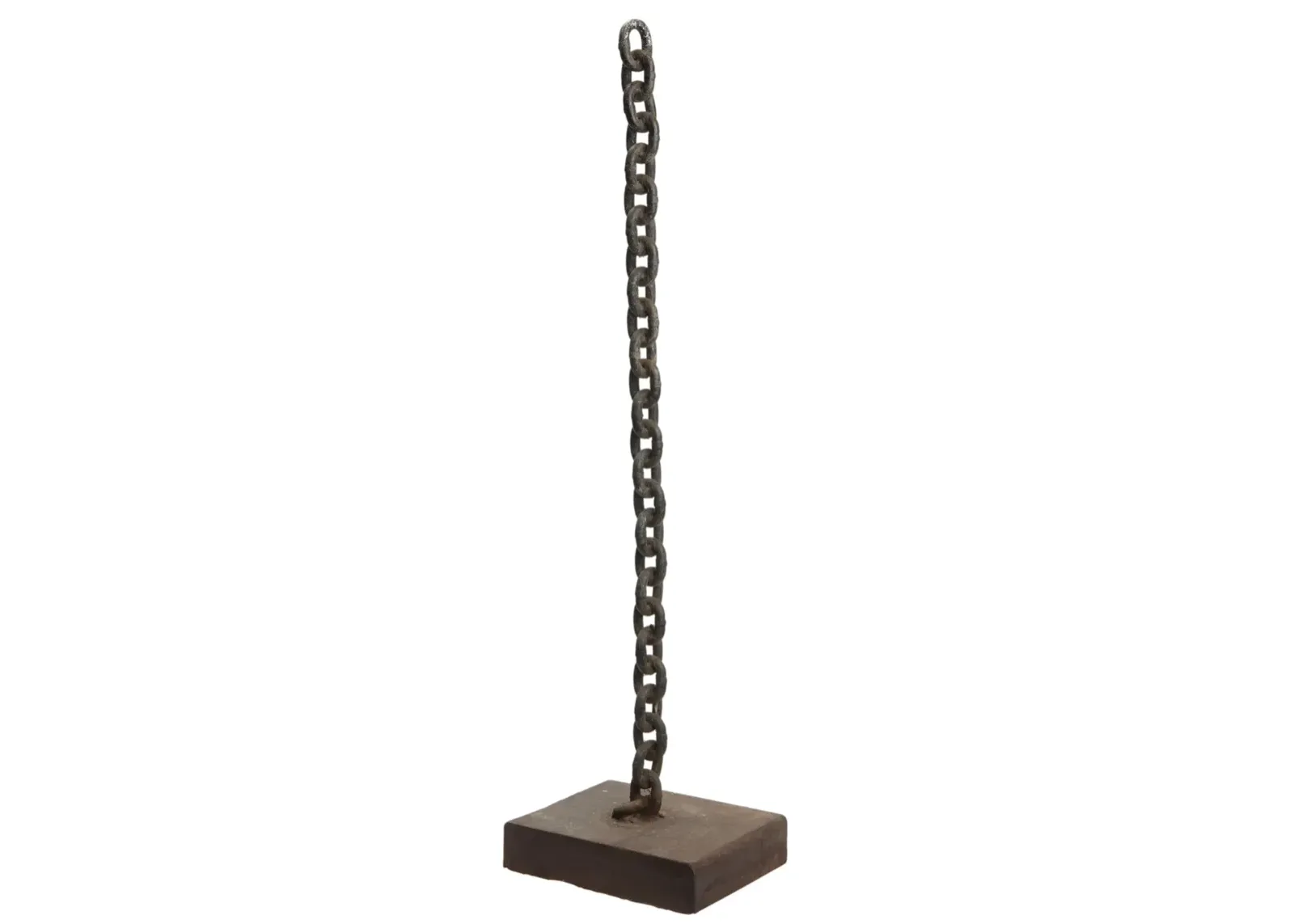 Mounted Brutalist Chain Defies Gravity - Fleur de Lex Antiques - Black