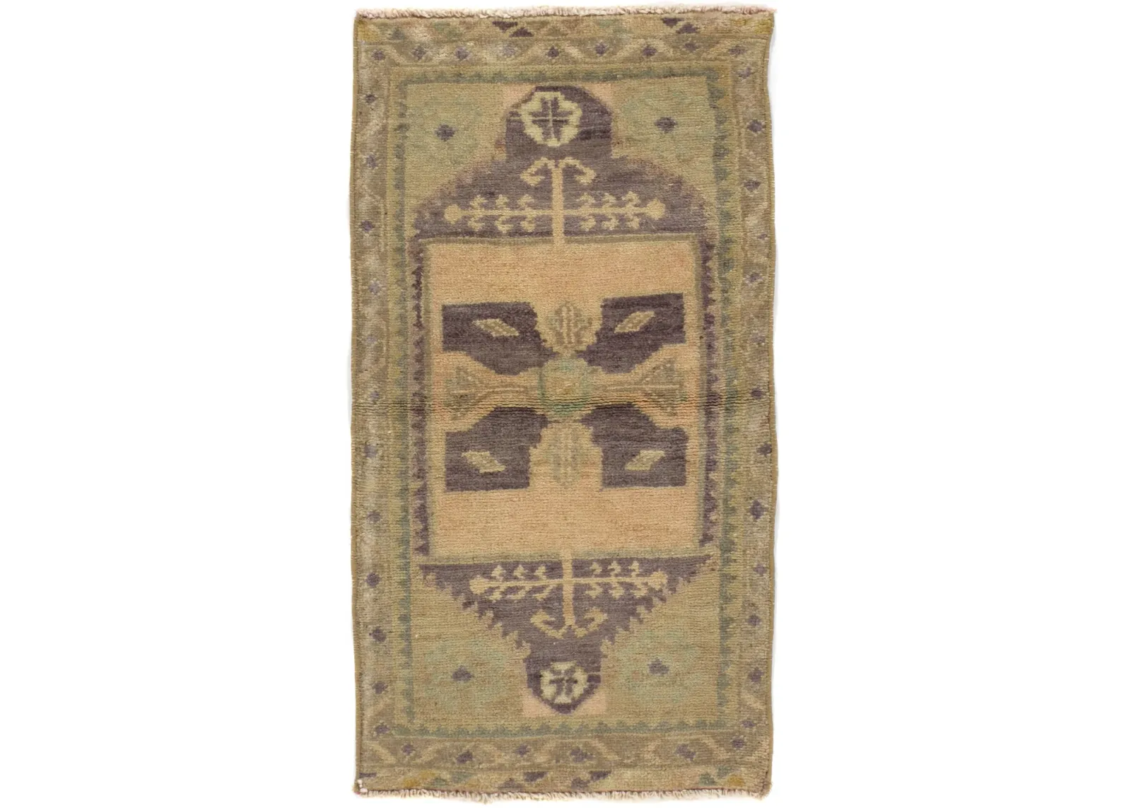 Turkish Yastik Hand Knotted 1'7" X 3'1 - Green