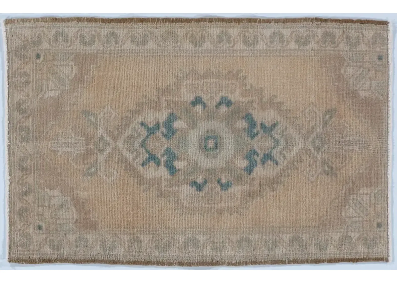 Turkish Yastik Area Rug 1'10 X 2'11 - Beige - Beige