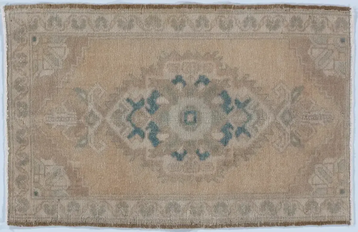 Turkish Yastik Area Rug 1'10 X 2'11 - Beige - Beige