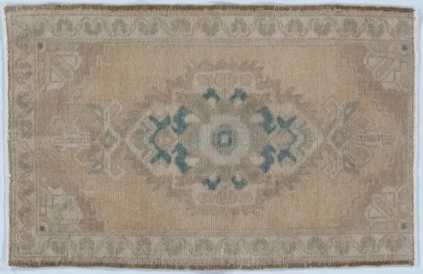 Turkish Yastik Area Rug 1'10 X 2'11 - Beige - Beige