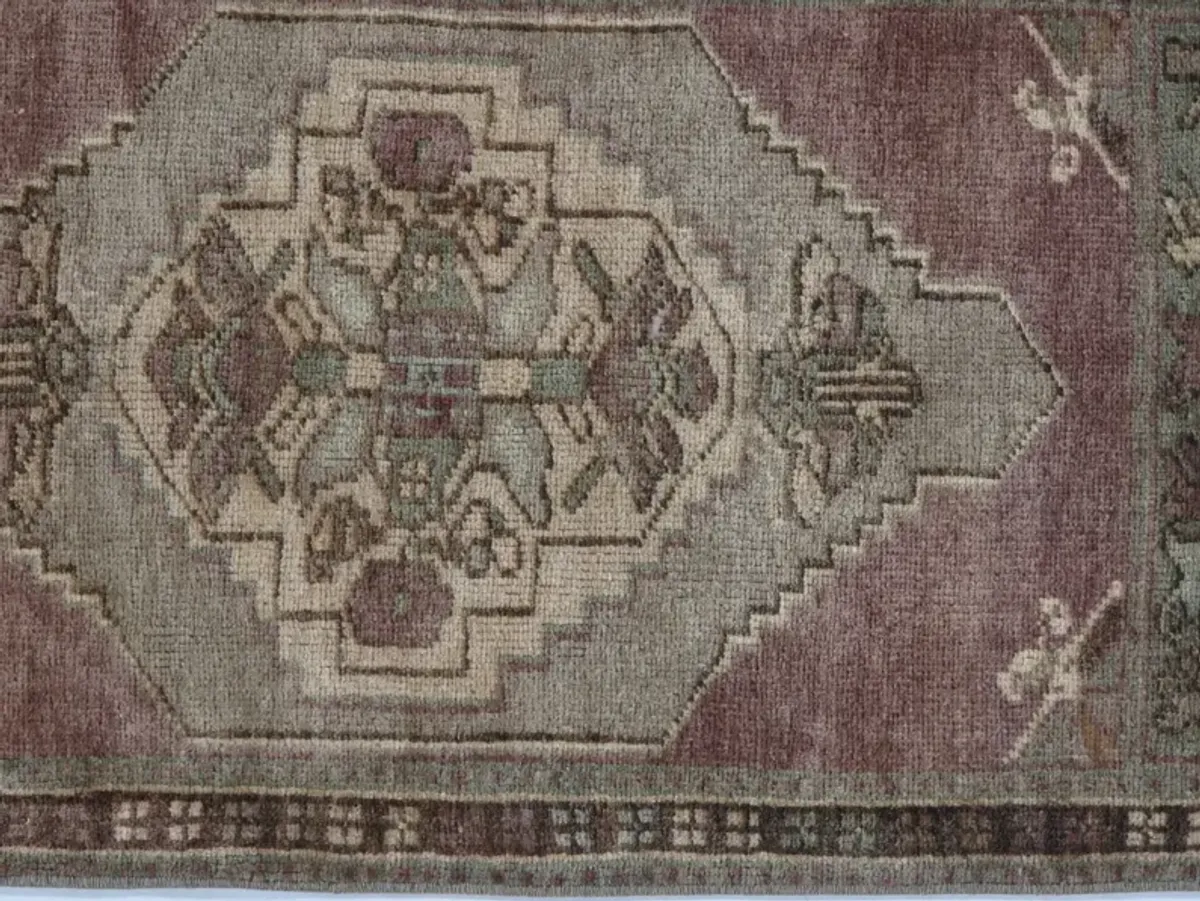 Turkish Yastik Area Rug 1'9 X 3' - Brown - Brown