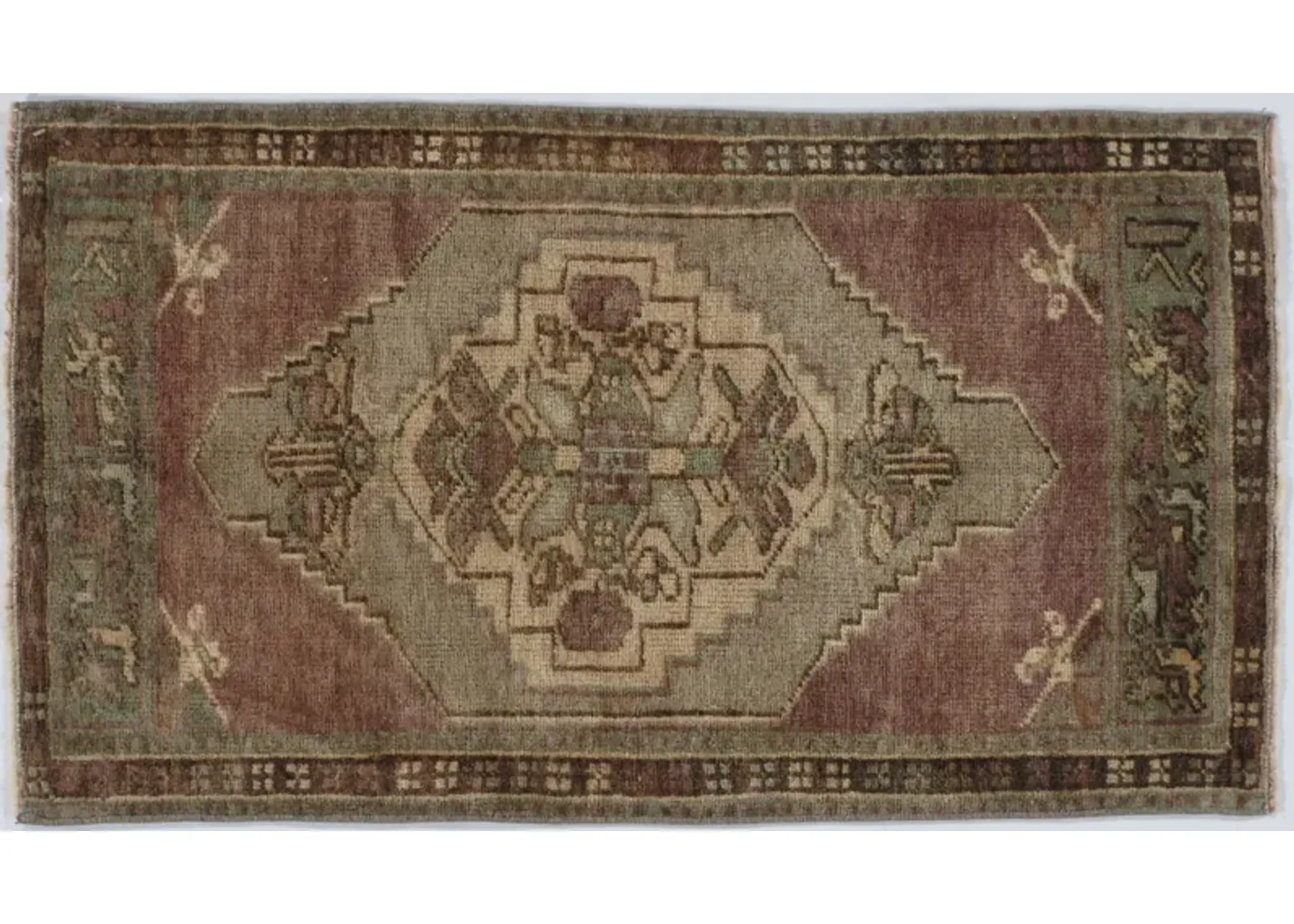 Turkish Yastik Area Rug 1'9 X 3' - Brown - Brown