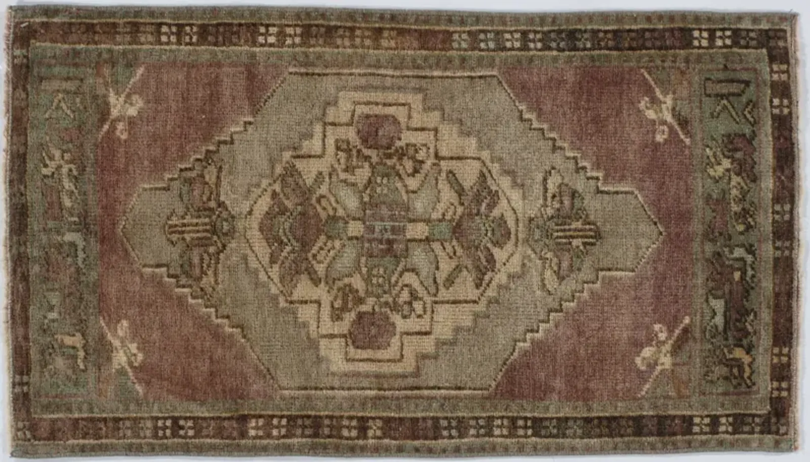 Turkish Yastik Area Rug 1'9 X 3' - Brown - Brown