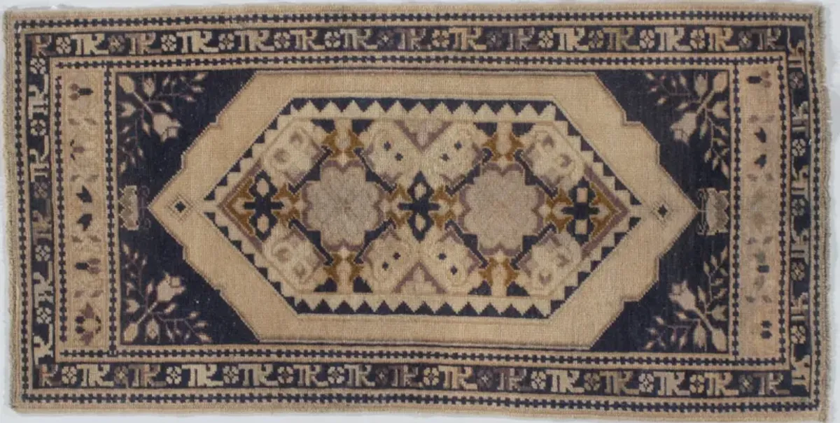 Turkish Yastik Area Rug 1'9 X 3'7 - Brown - Brown