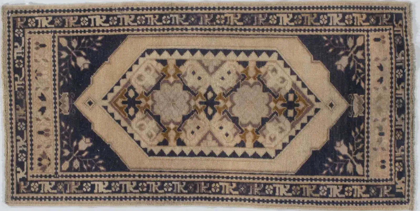 Turkish Yastik Area Rug 1'9 X 3'7 - Brown - Brown