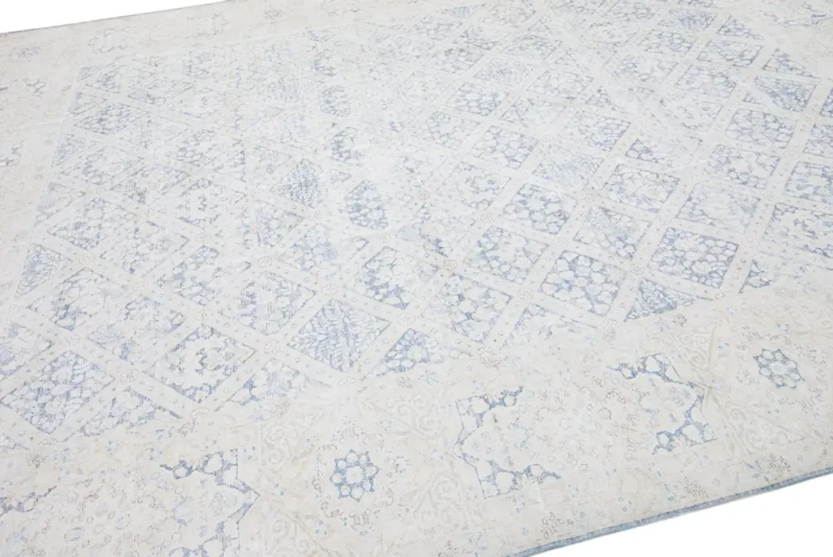 Antique Persian Kerman Rug 9'8" x 12'3" - Apadana - Blue - Blue