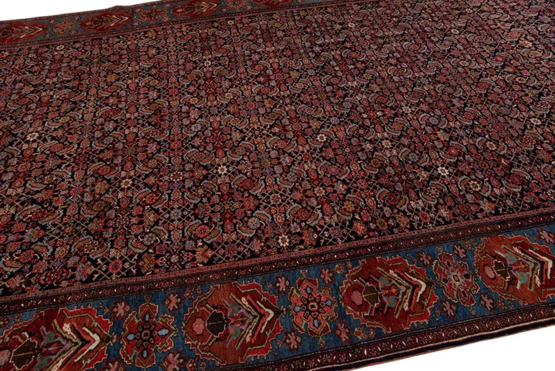 Antique Persian Bidjar Rug 9' x 13'8" - Apadana - Red - Red