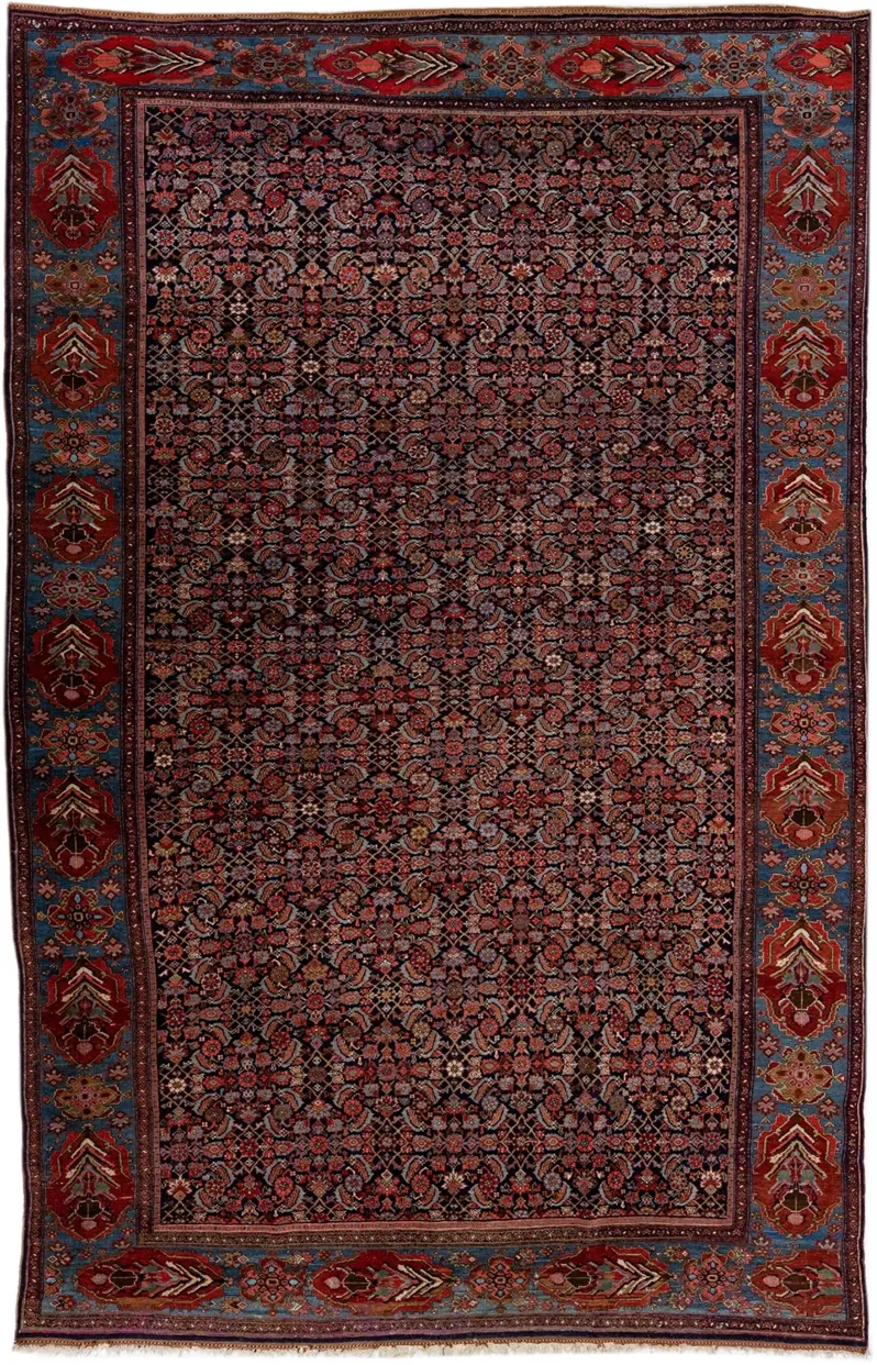 Antique Persian Bidjar Rug 9' x 13'8" - Apadana - Red - Red