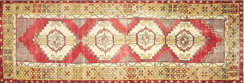 1960Turkish Oushak Runner - 2'10"x9'7" - Nalbandian - Orange