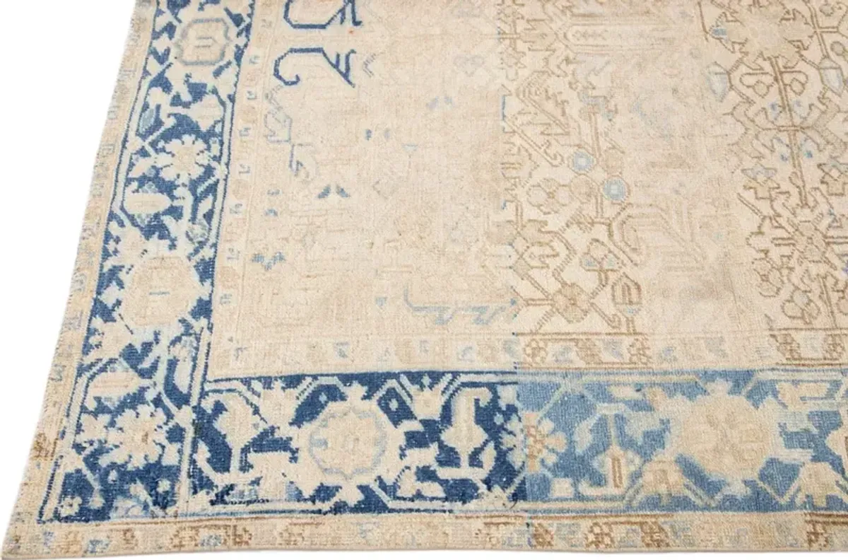 Antique Persian Heriz Rug - Apadana - Blue - Blue