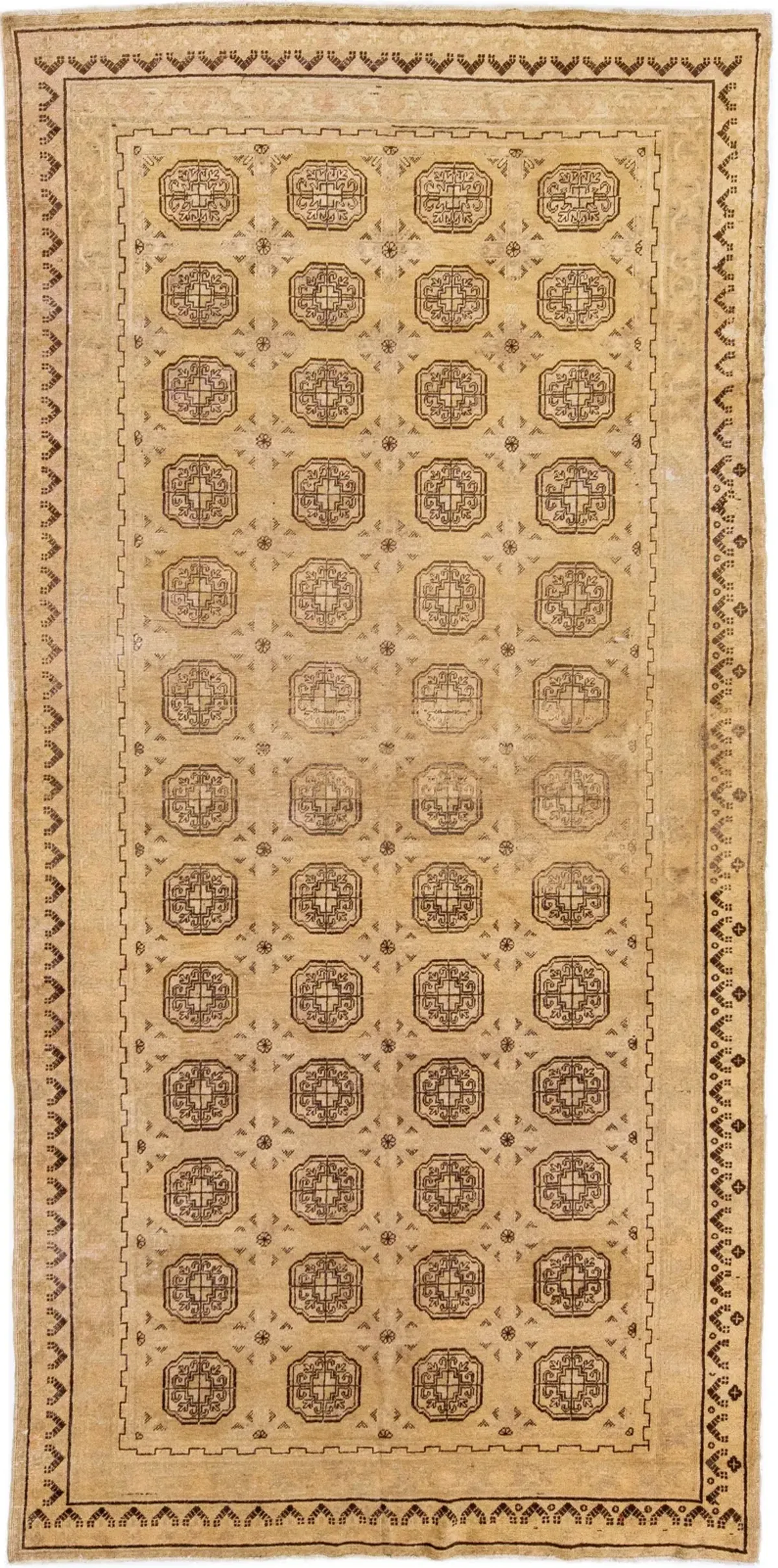 Antique Persian Khotan Rug - Apadana - Gold - Gold