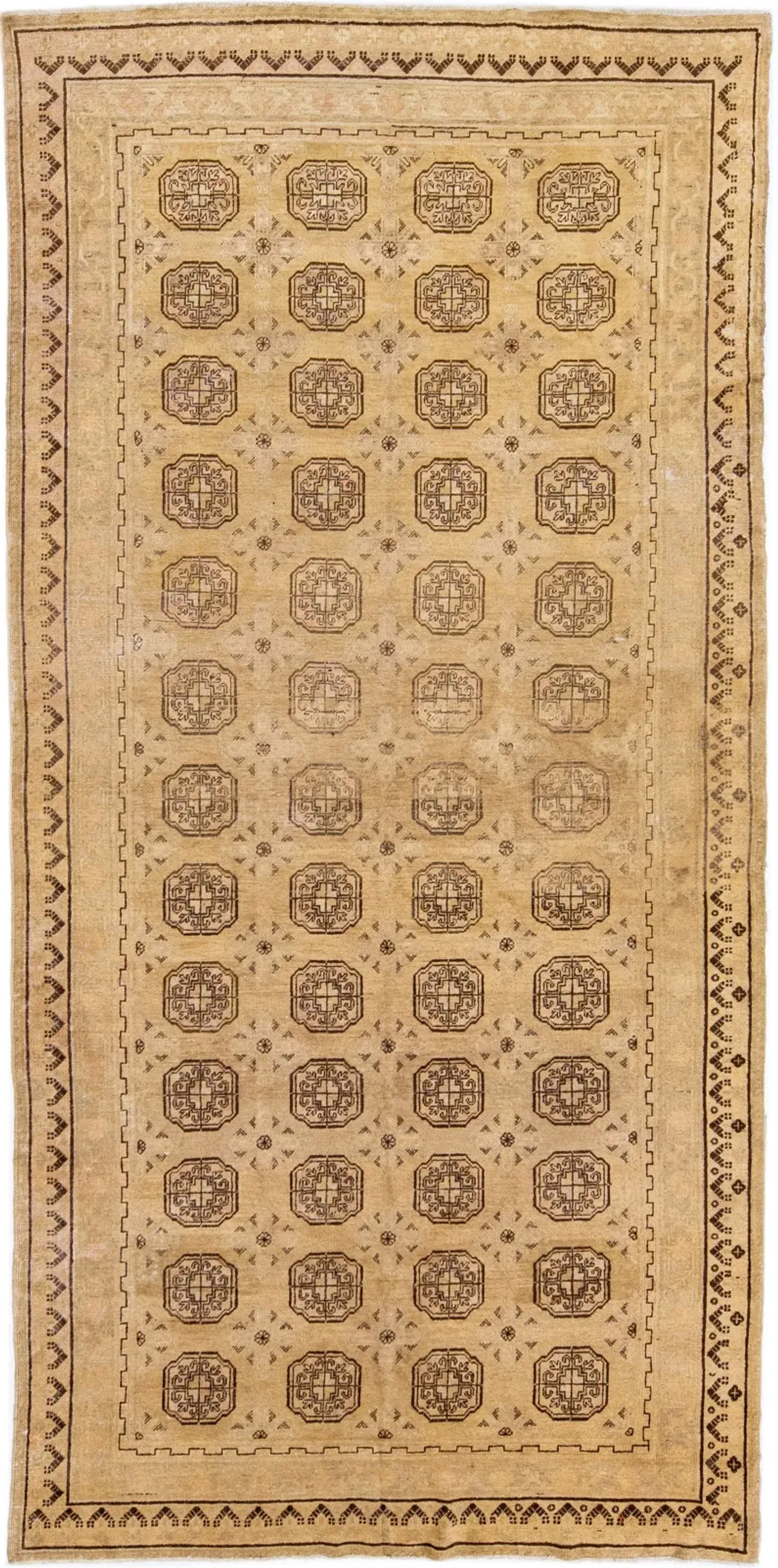 Antique Persian Khotan Rug - Apadana - Gold - Gold