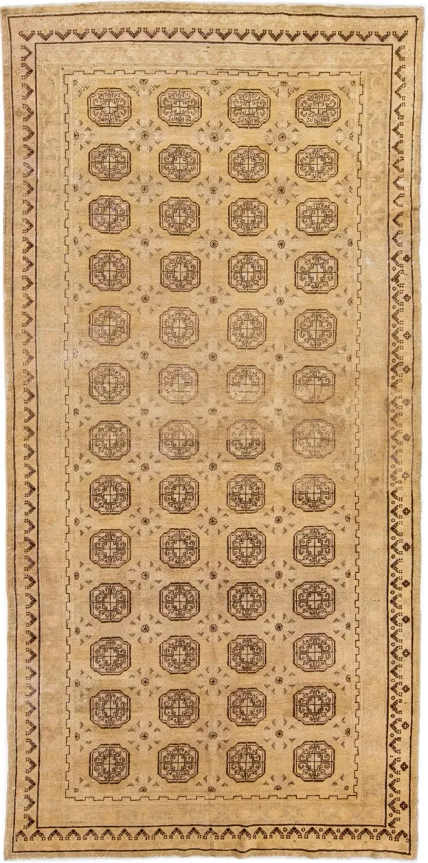 Antique Persian Khotan Rug - Apadana - Gold - Gold