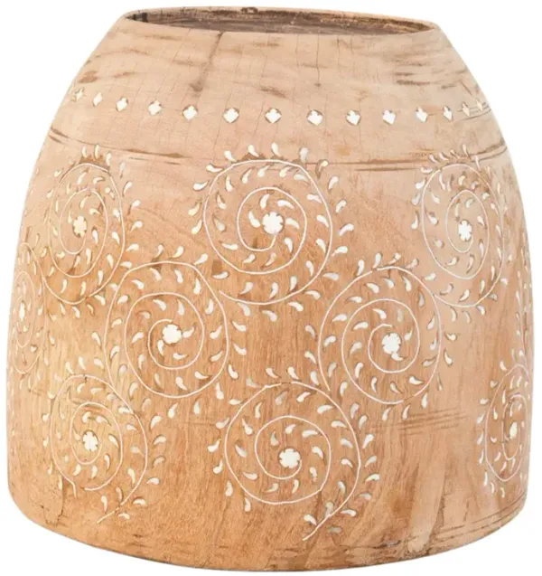 Antique Farmhouse Inlay Ghee Pot - de-cor - brown