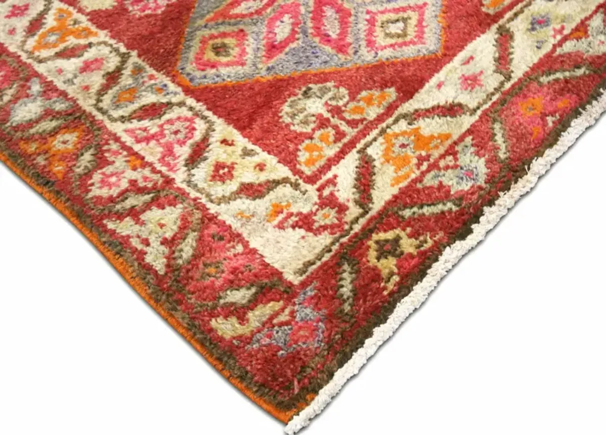 1960s Turkish Oushak Runner - 3'x11'4" - Nalbandian - Red