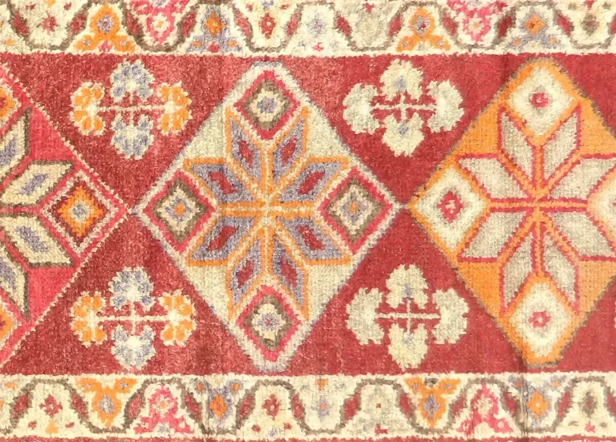 1960s Turkish Oushak Runner - 3'x11'4" - Nalbandian - Red