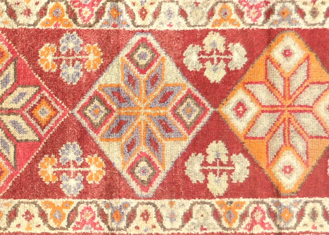 1960s Turkish Oushak Runner - 3'x11'4" - Nalbandian - Red