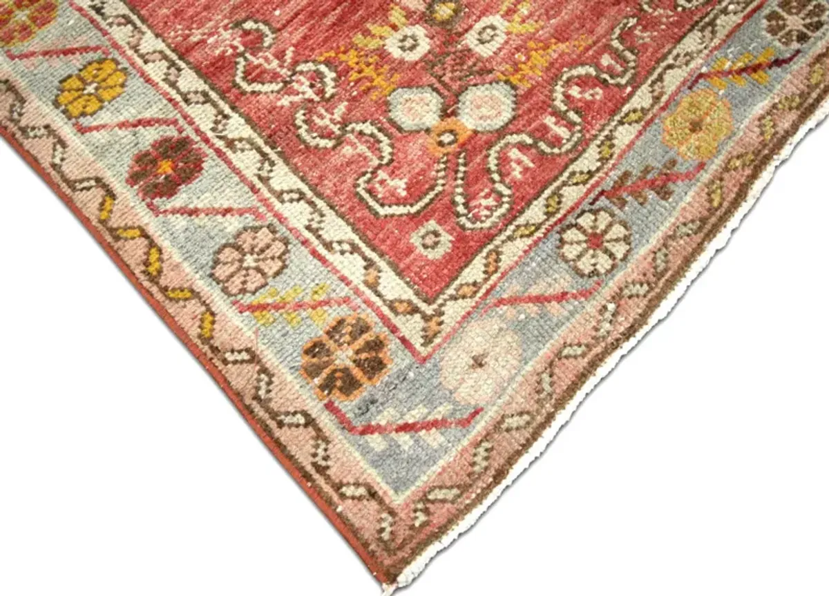 1960s Turkish Oushak Runner - 3'2"x11'6" - Nalbandian - Red