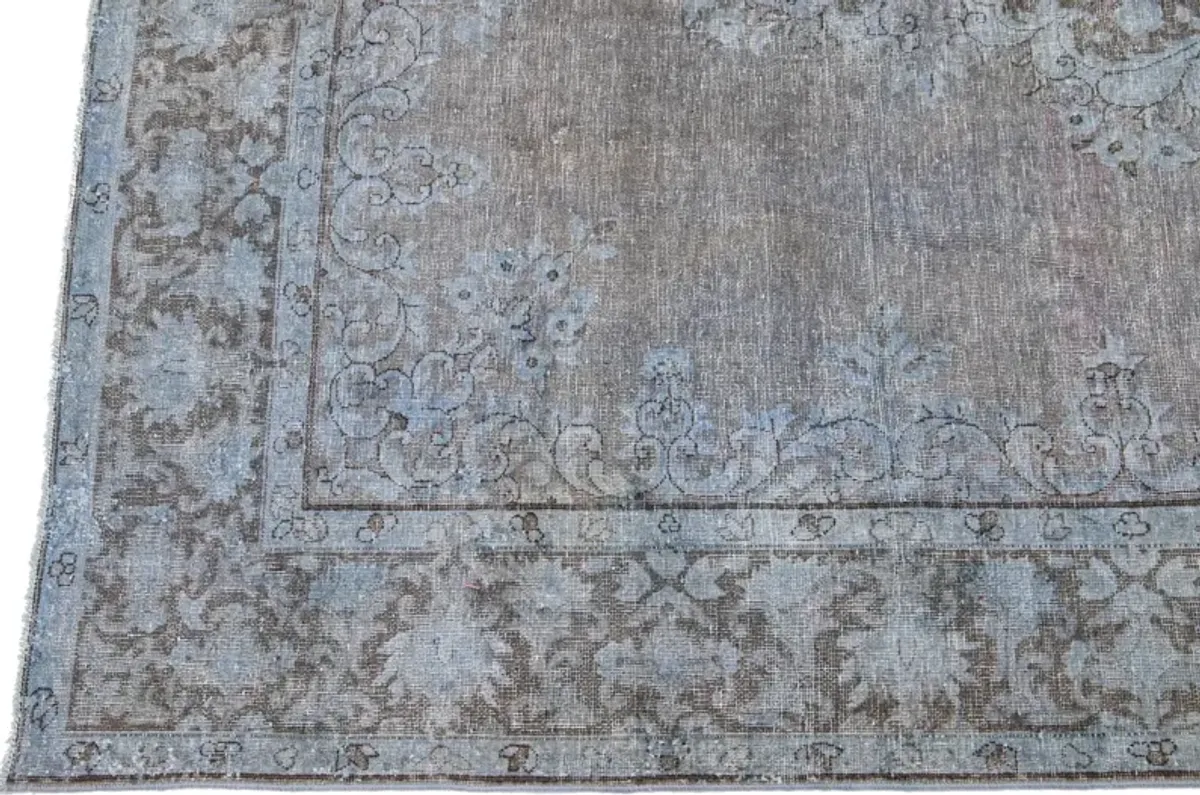 Vintage Persian Overdyed Rug - Apadana - Gray - Gray