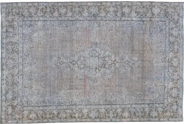 Vintage Persian Overdyed Rug - Apadana - Gray - Gray