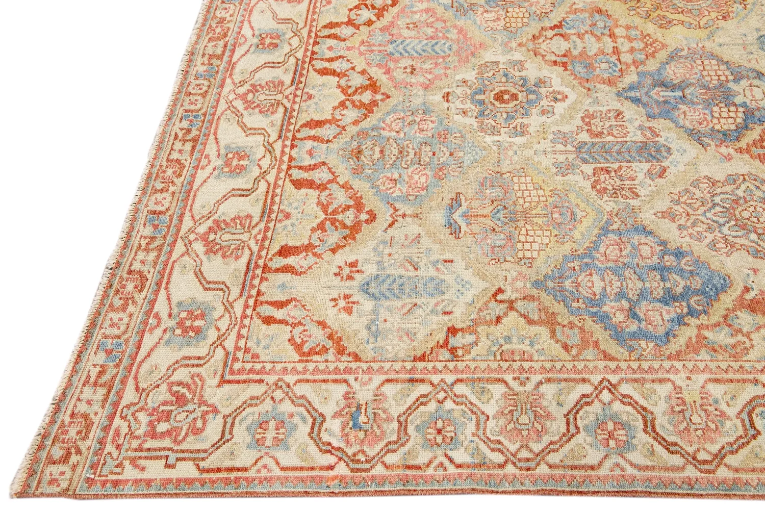 Antique Persian Sultanabad Rug - Apadana - Beige - Beige