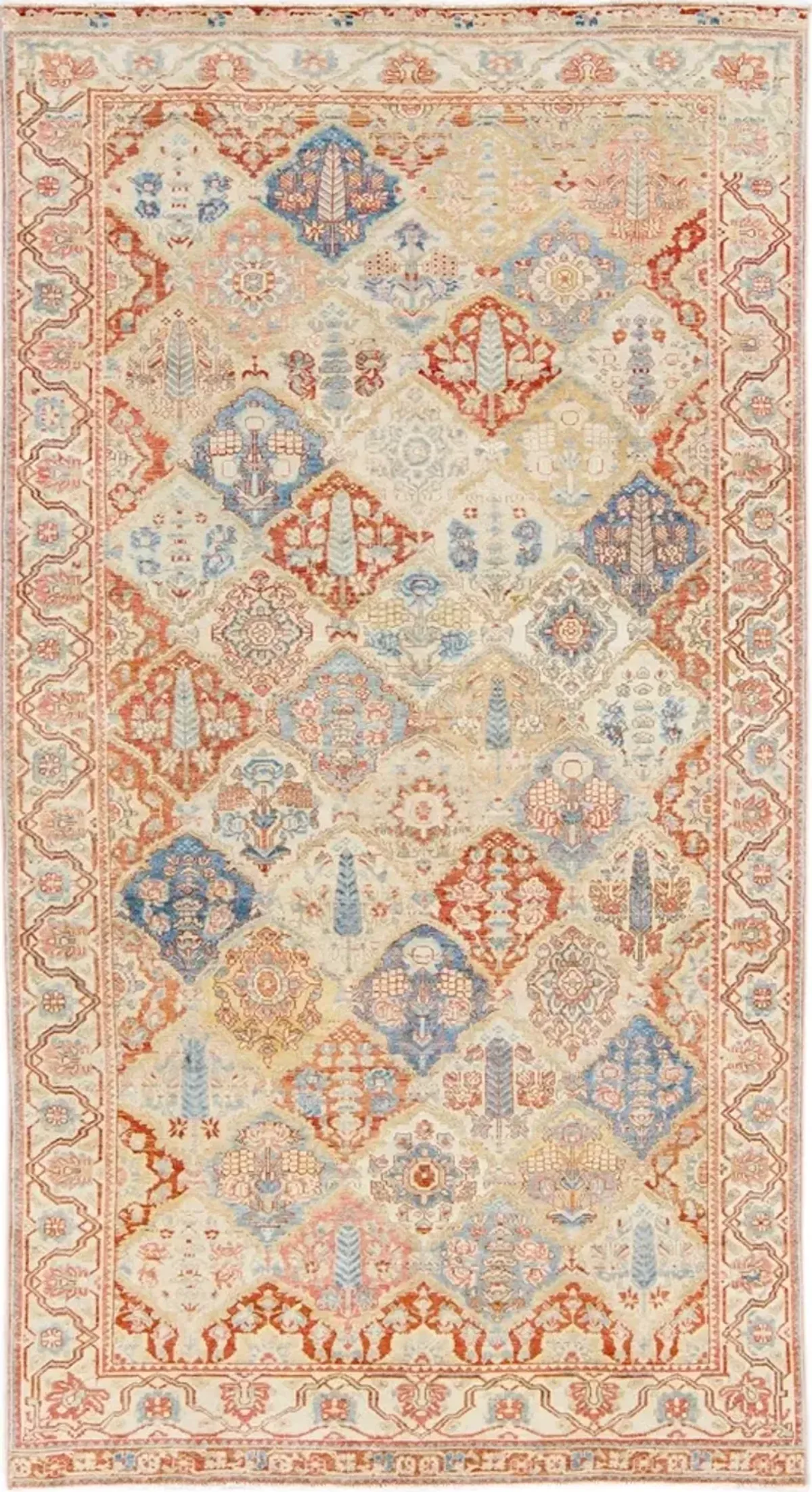 Antique Persian Sultanabad Rug - Apadana - Beige - Beige