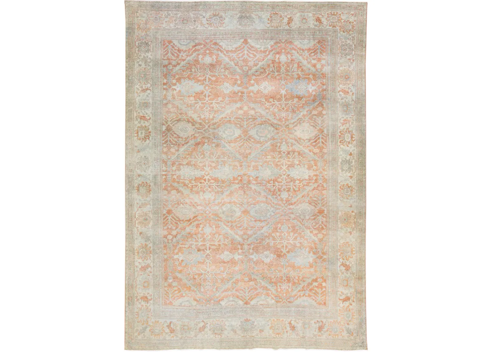 Persian Sultanabad Rug 9' x 12'8" - Apadana - Orange - Orange