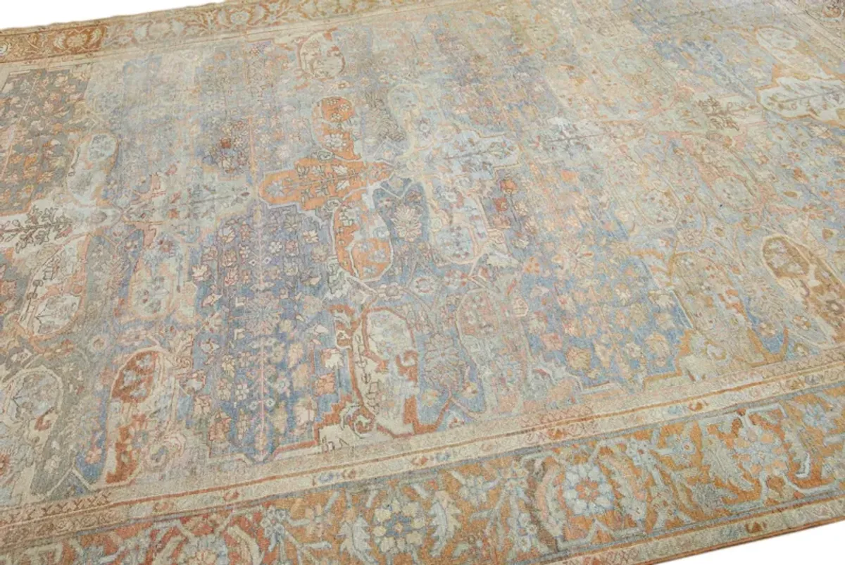 Antique Persian Sultanabad Rug - Apadana - Blue - Blue