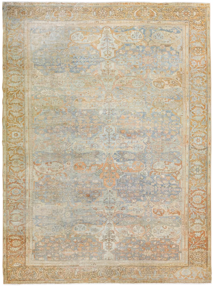 Antique Persian Sultanabad Rug - Apadana - Blue - Blue