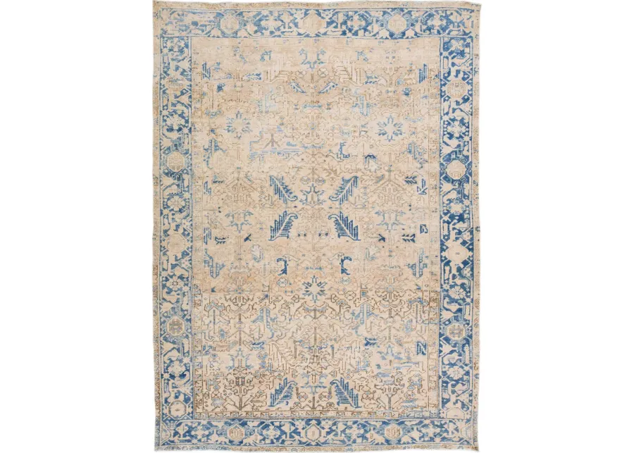 Antique Persian Heriz Rug - Apadana - Beige - Beige