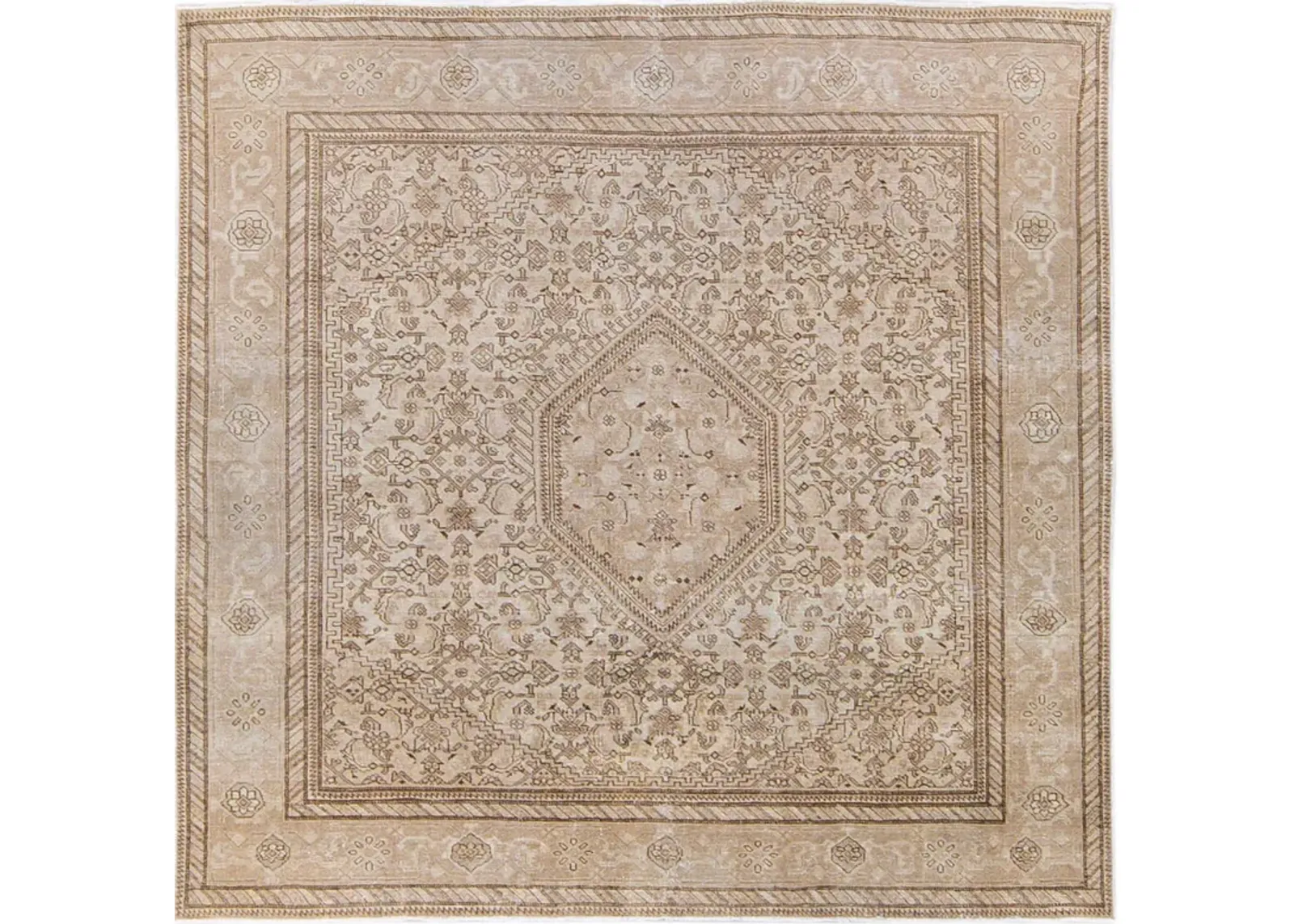 Antique Persian Malayer Rug - Apadana - Beige - Beige