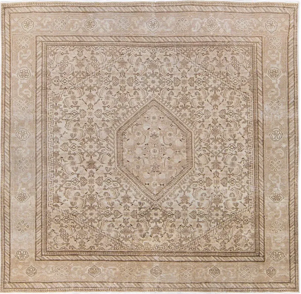 Antique Persian Malayer Rug - Apadana - Beige - Beige