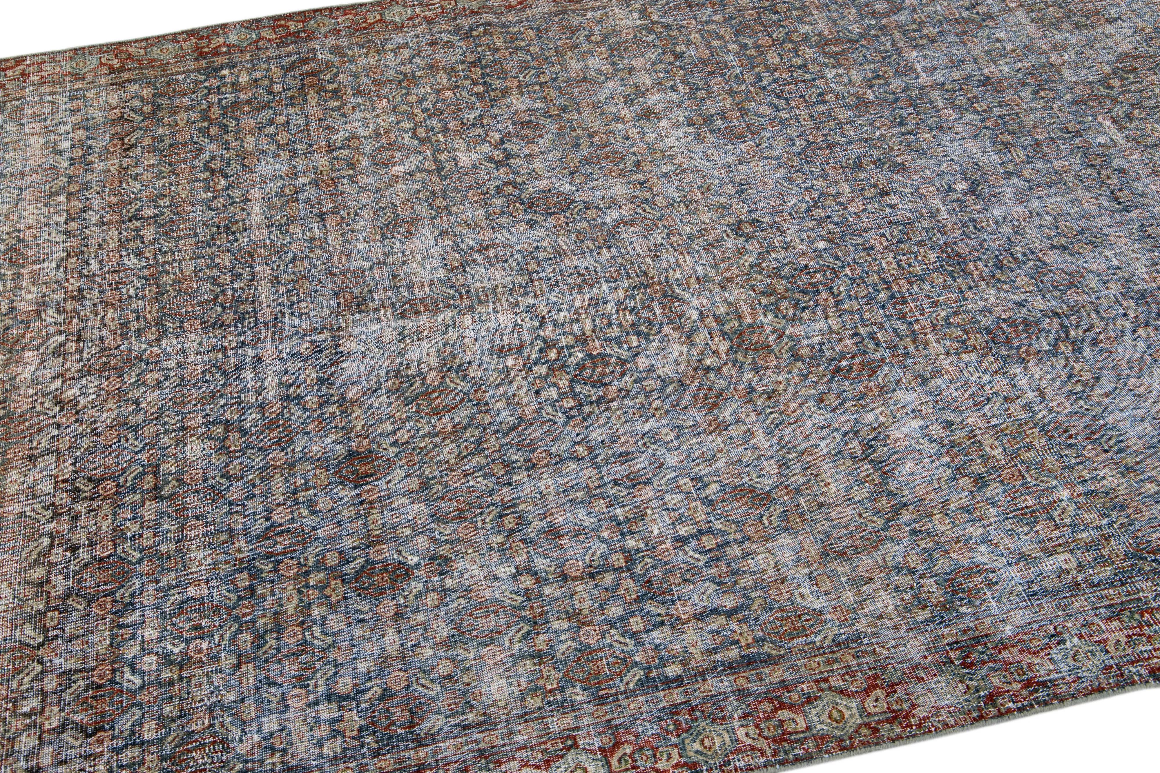 Antique Persian Malayer Rug - Apadana - Blue - Blue