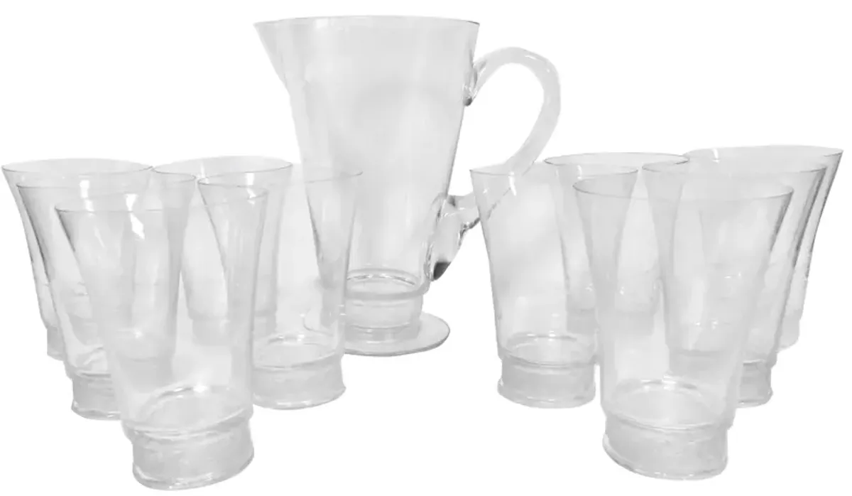 Lalique French Art Deco Iced Tea Set - The Emporium Ltd. - Clear