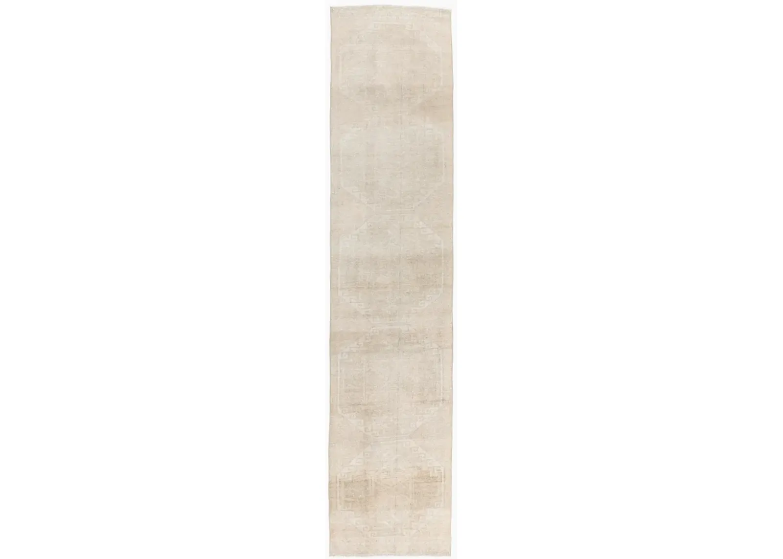 Turkish Oushak Runner 2'9 X 12'5 - white