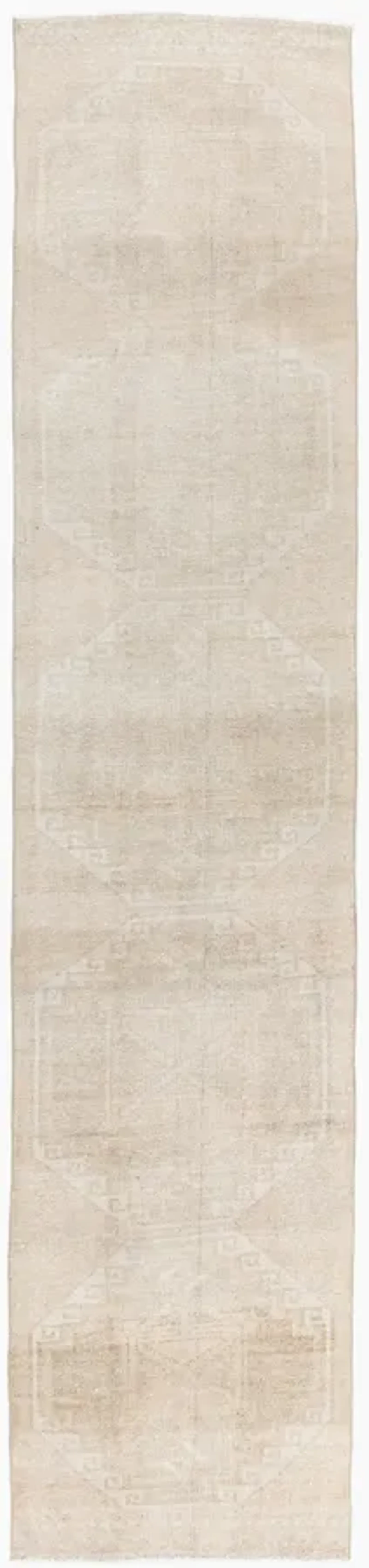 Turkish Oushak Runner 2'9 X 12'5 - white