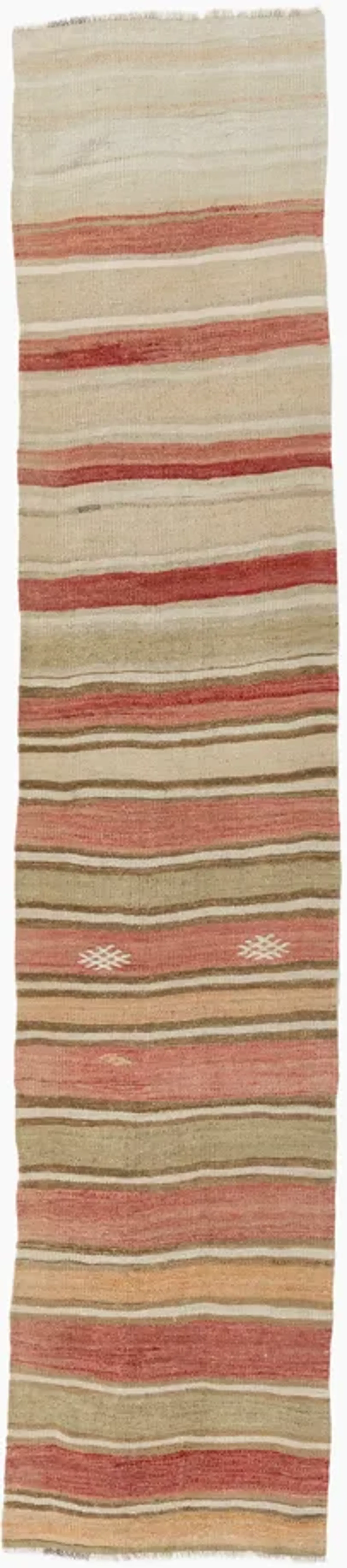 Turkish Kilim Runner 2'4 X 11'5 - Beige