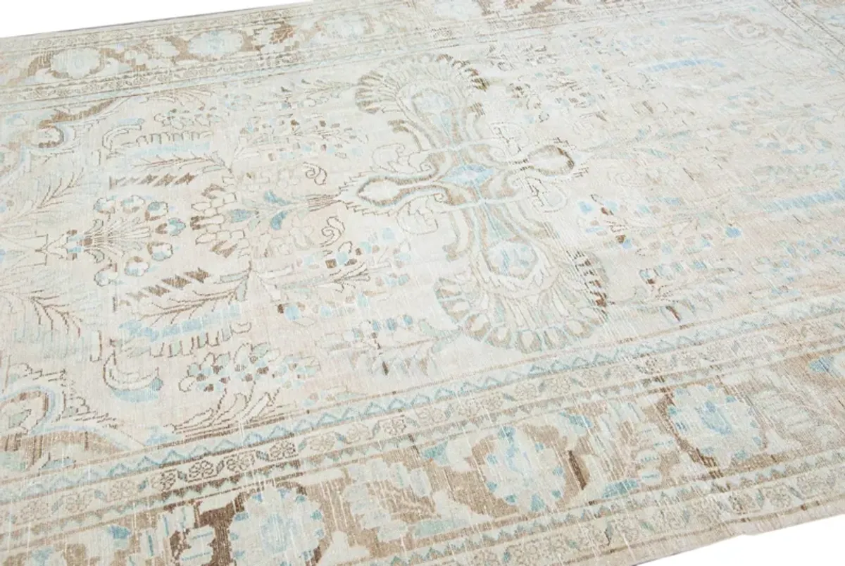 Antique Persian Mahal Rug - Apadana - Beige - Beige