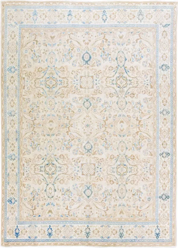 Antique Persian Mahal Rug - Apadana - Beige - Beige