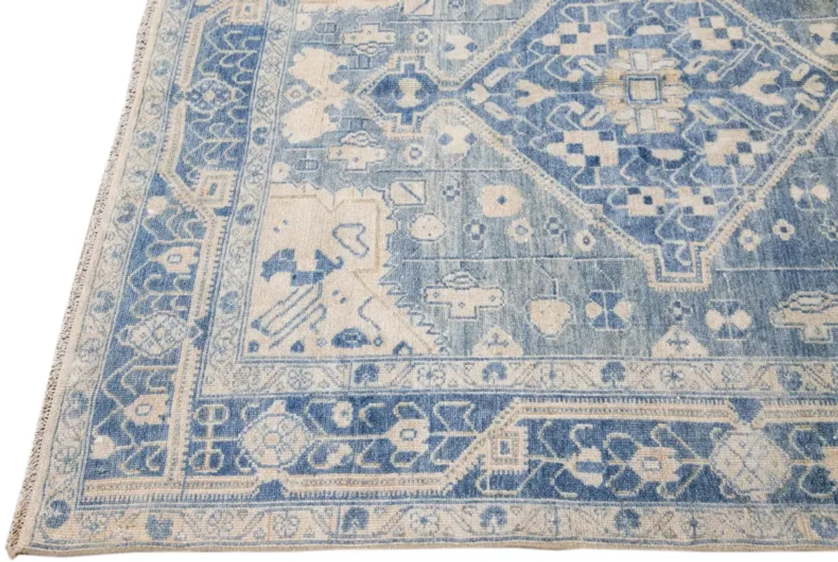 Antique Persian Malayer Rug - Apadana - Blue - Blue